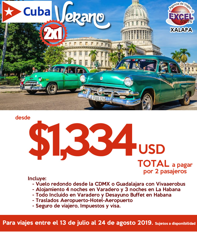 Regresa La Promoción CUBA Al 2x1, Viajes Hasta El 24 Agosto 2019 ...